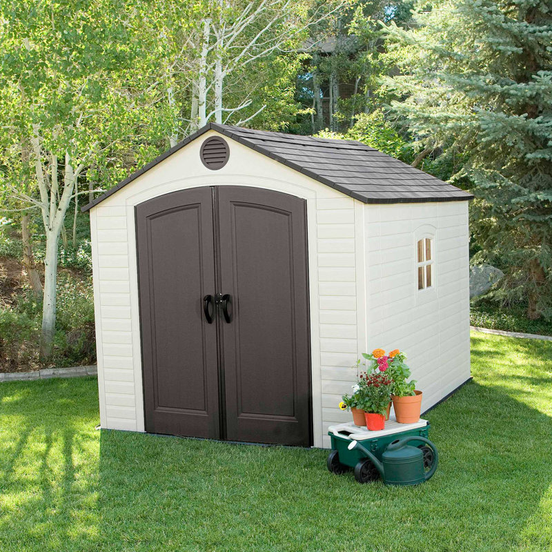 lifetime toby 8 ft. w x 10 ft. d plastic storage shed